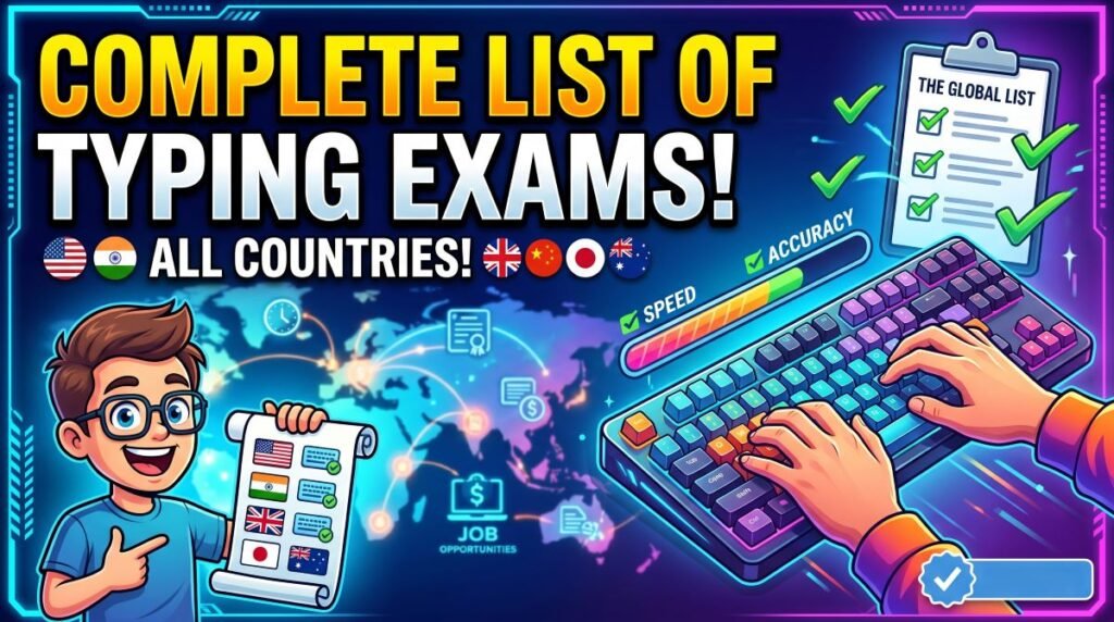 Complete List of Typing Test Exams in All Countries