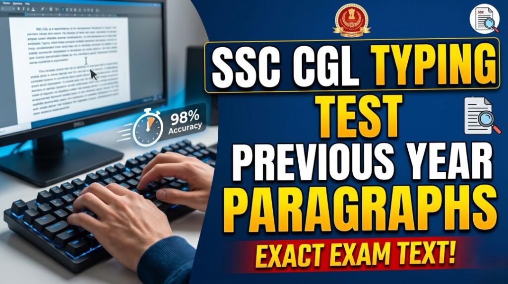 SSC CGL Previous Year Typing Test Paragraph (2015-2025) PDF