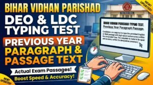 Bihar Vidhan Parishad DEO and LDC Typing Test Passage (Pdf)
