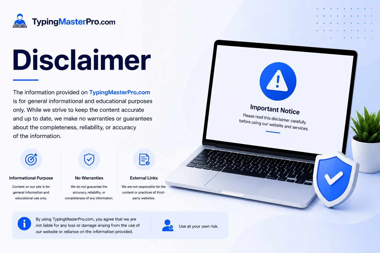 Disclaimer – TypingMasterPro.com