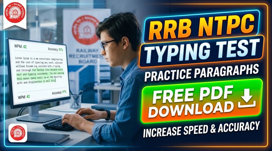 RRB NTPC Typing Test Practice Paragraph PDF Download