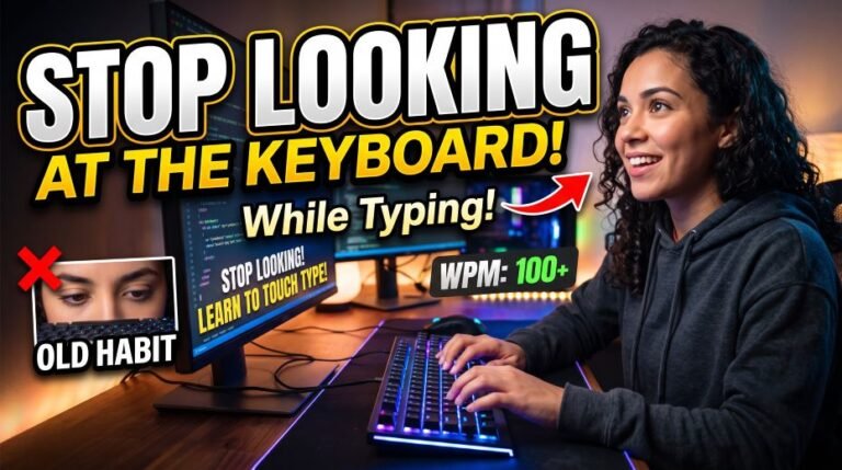 How to Stop Looking at the Keyboard While Typing? (Tips) 6 How to Stop Looking at the Keyboard While Typing (Tips)