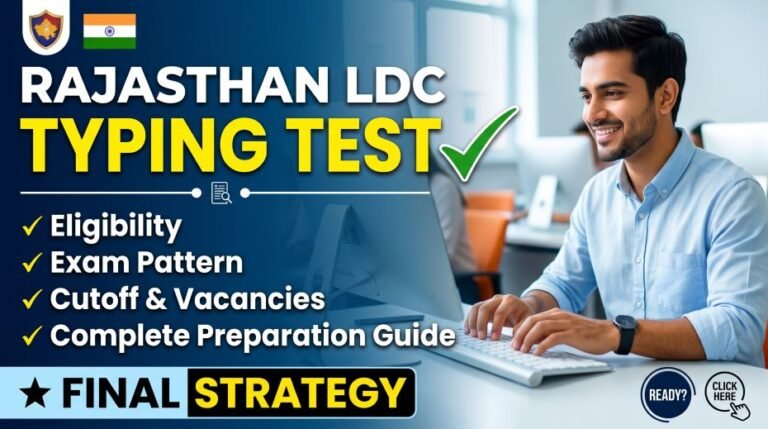 Rajasthan LDC Typing Test: Eligibility, Exam Pattern, Cutoff 6 Rajasthan LDC Typing Test Eligibility, Exam Pattern, Cutoff