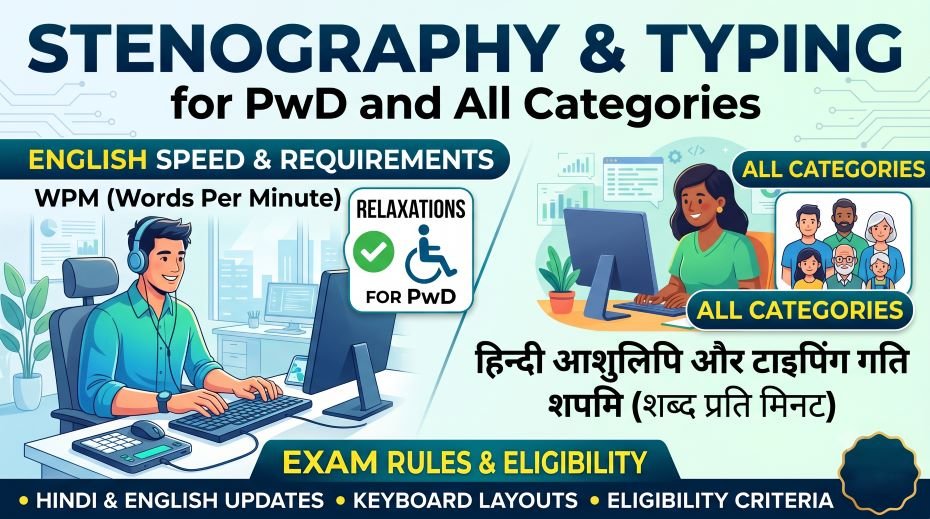 Stenography and Typing for PwD and All Categories
