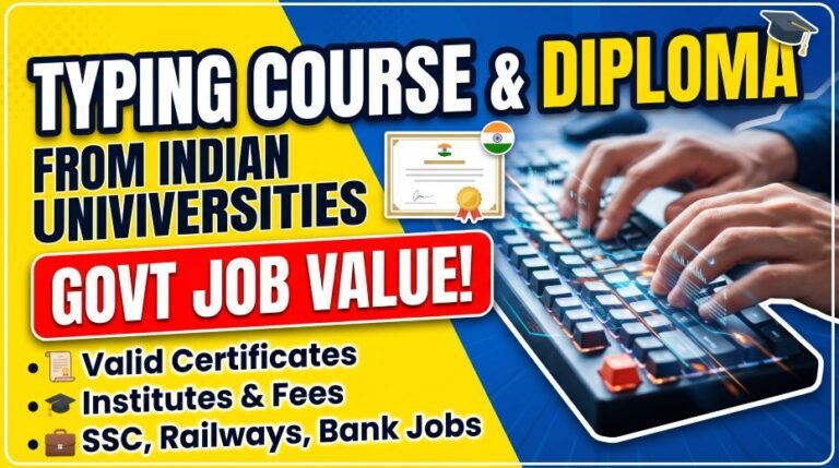 Typing Course and Diploma from Universities in India Complete Guide to Certificates, Institutes, Fees and Government Job Value