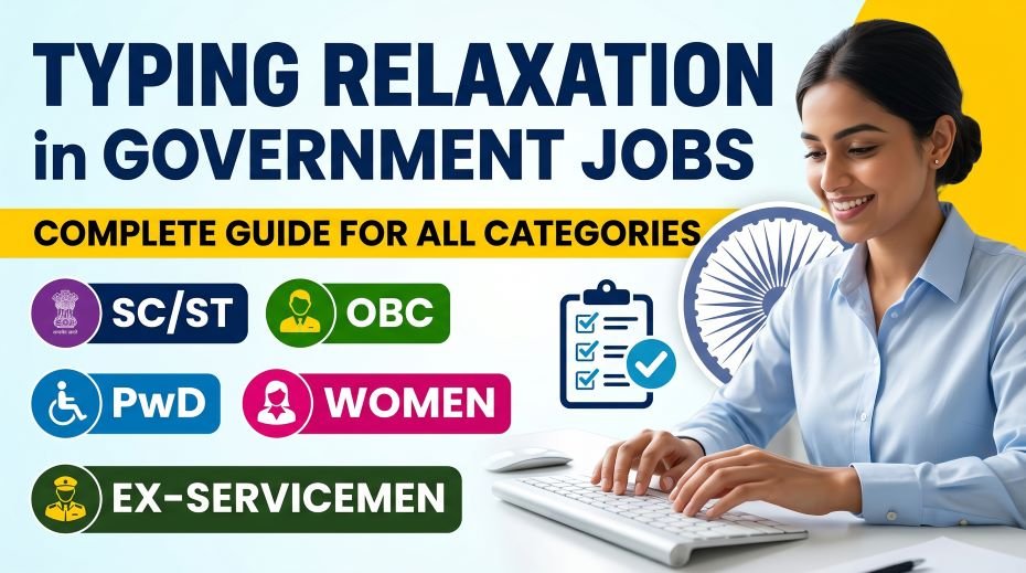 Typing Relaxation in Government Jobs (SC,ST,OBC,PwD,Women) 2 Typing Relaxation in Government Jobs Complete Guide for All Categories -SCST, OBC, PwD, Women, Ex-Servicemen