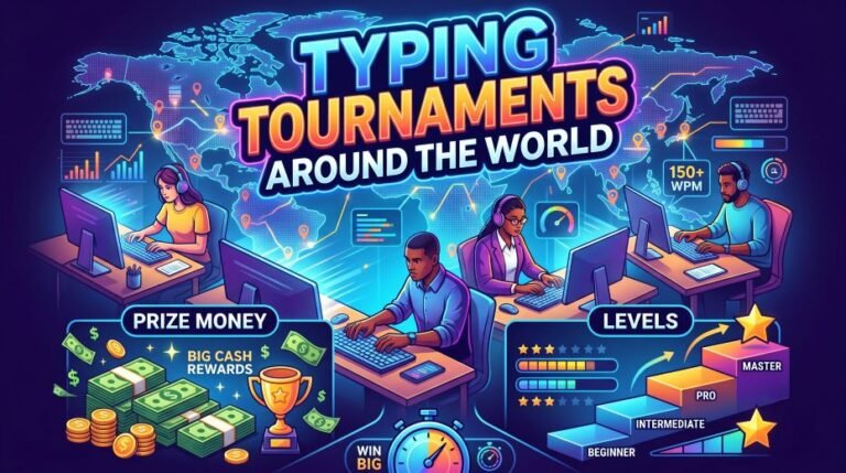 Typing Tournaments Around the World - Prize Money, Levels 4 Typing Tournaments Around the World - Prize Money, Levels