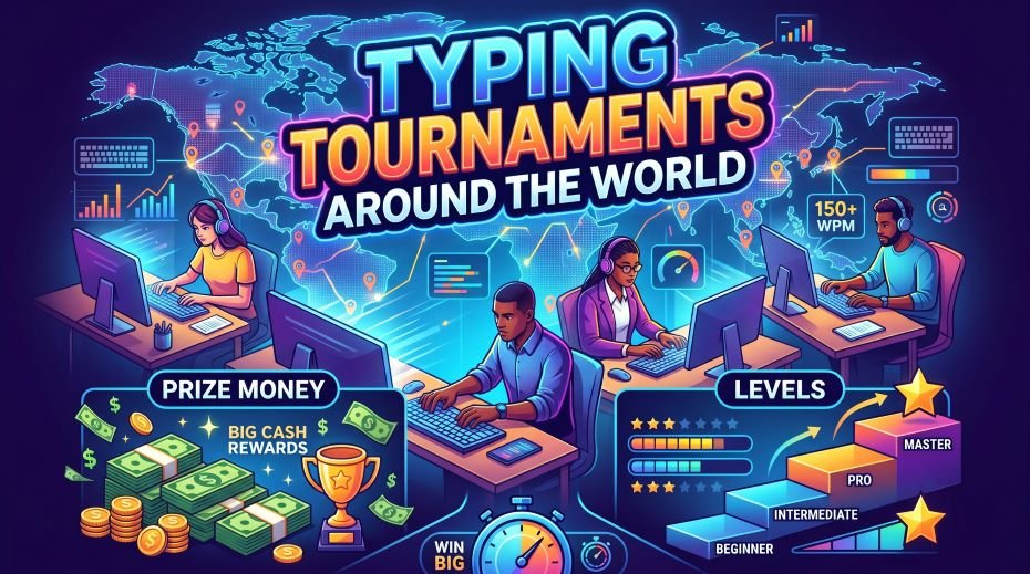 Typing Tournaments Around the World - Prize Money, Levels