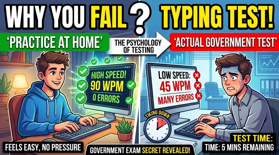 Why You Type Well in Practice but Fail in Exam Speed Drop