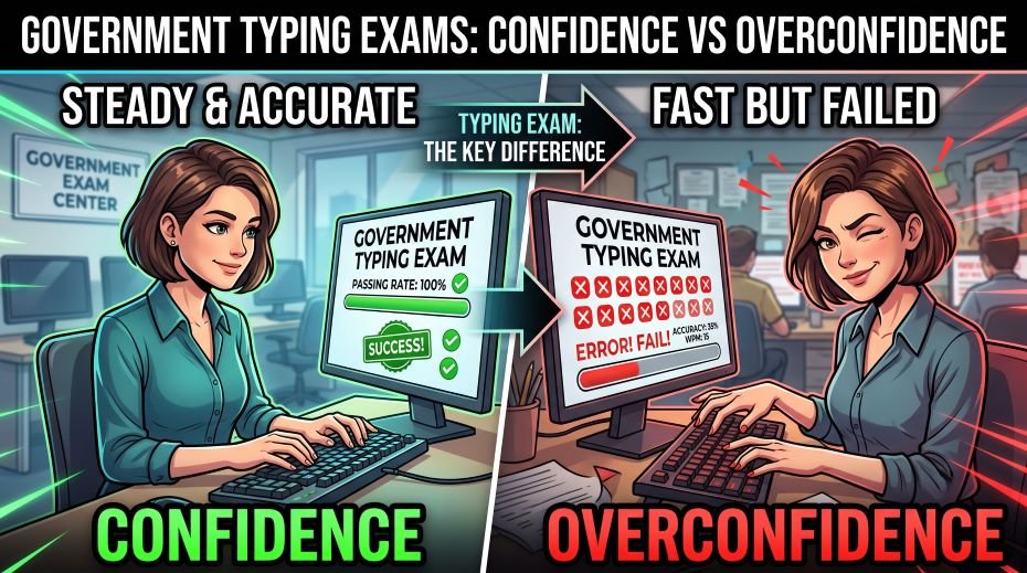 Confidence vs Overconfidence in Typing Exams (Government)