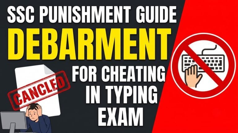 Debarment for Cheating in Typing Exam: SSC Punishment Guide 8 Debarment for Cheating in Typing Exam SSC Punishment Guide