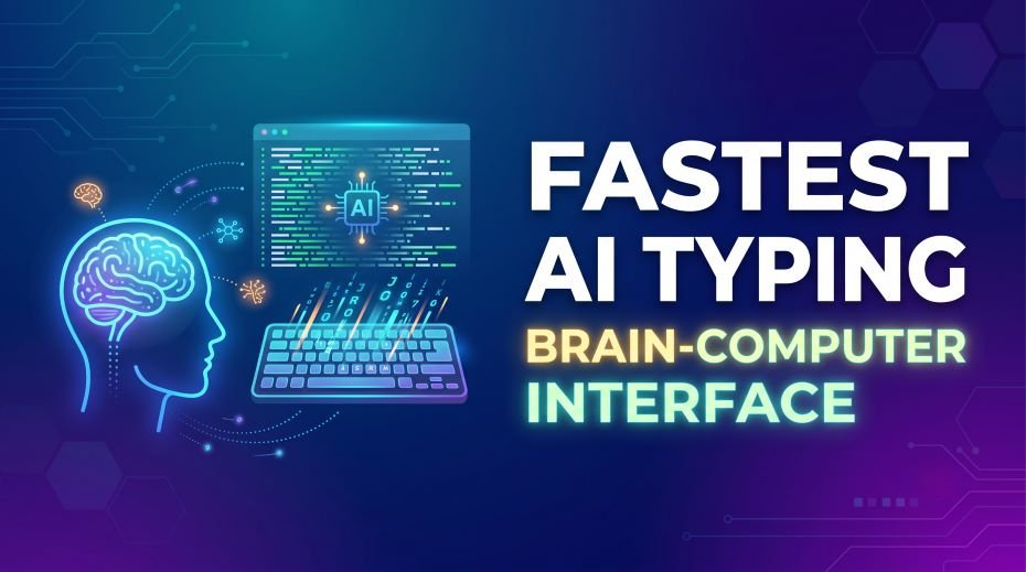 Fastest Typing by AI Brain-Computer Interface