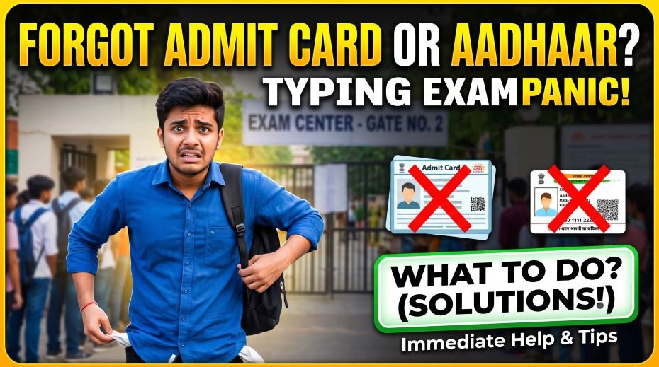 Forgot Admit Card or Aadhaar for Typing Exam What To Do