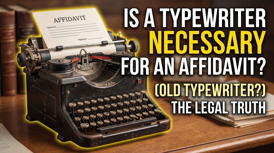 Is a Typewriter Necessary for an Affidavit (Old Typewriter)