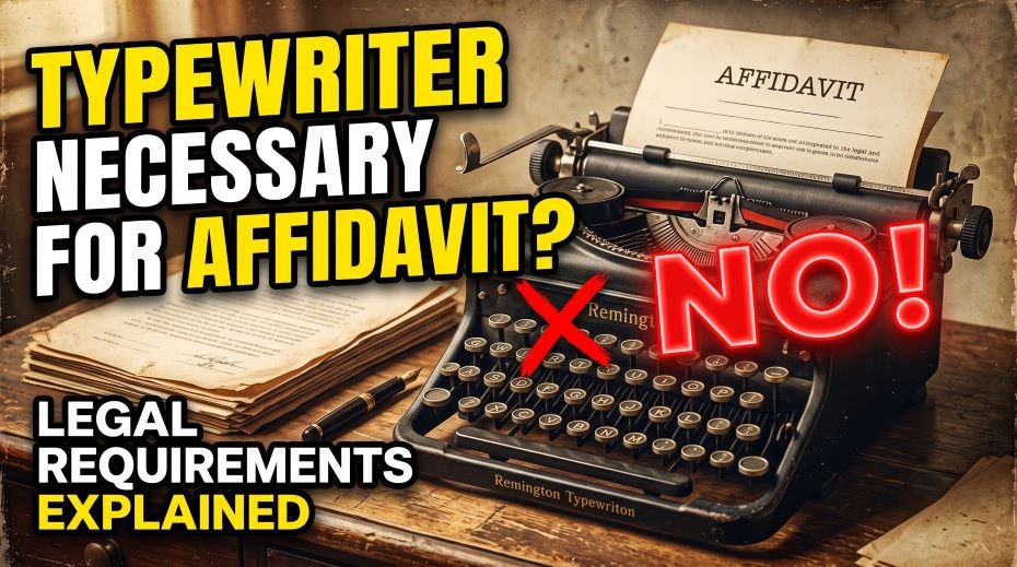 Is a Typewriter Necessary for an Affidavit (Old Typewriter)