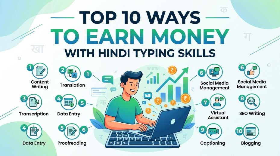 Top 10 Ways to Earn Money With Hindi Typing Skills 1 Top 10 Ways to Earn Money With Hindi Typing Skills