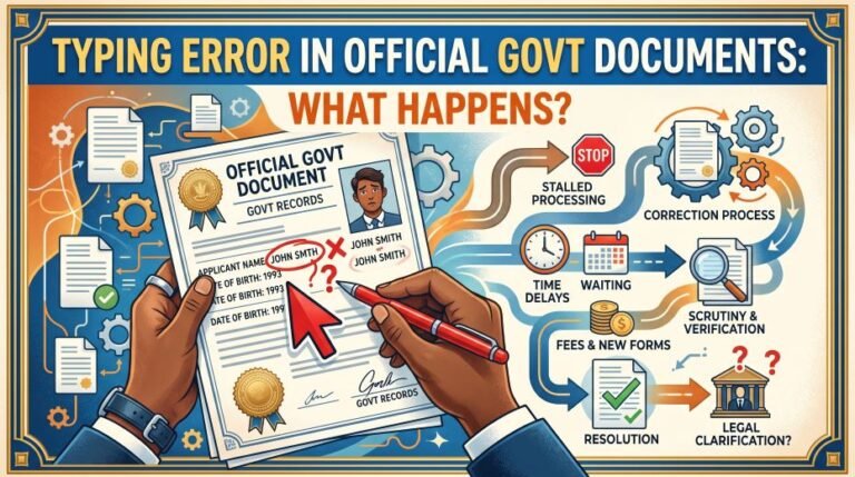 Typing Error in Official Govt Documents: What Happens? 8 Typing Error in Official Govt Documents What Happens