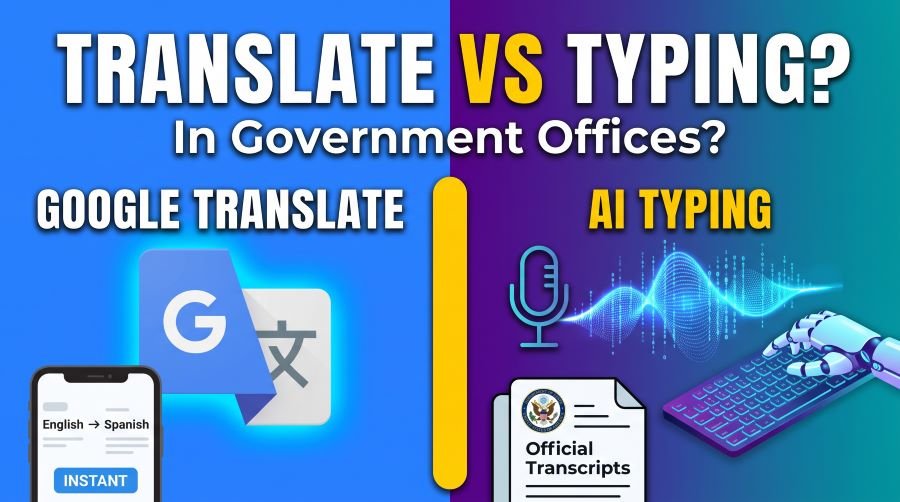 Google Translate vs AI Typing in Government Offices