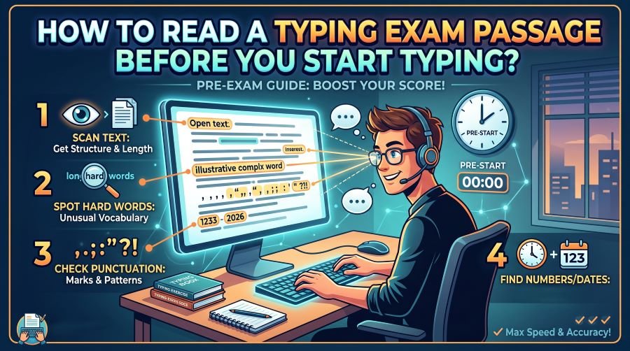 How to Read a Typing Exam Passage Before You Start Typing? 3 How to Read a Typing Exam Passage Before You Start Typing