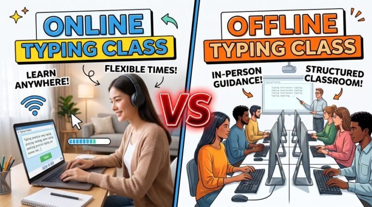 Online Typing Class vs Offline Typing Class (Guide)