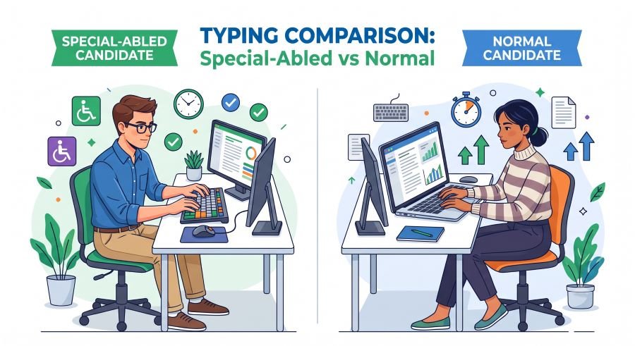 Special-Abled vs Normal Candidate Typing