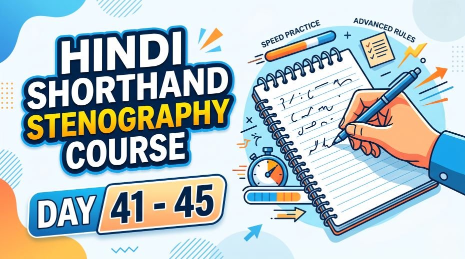 Hindi Shorthand Stenography Course (Day 41 - 45) 3 Hindi Shorthand Stenography Course (Day 41 - 45)