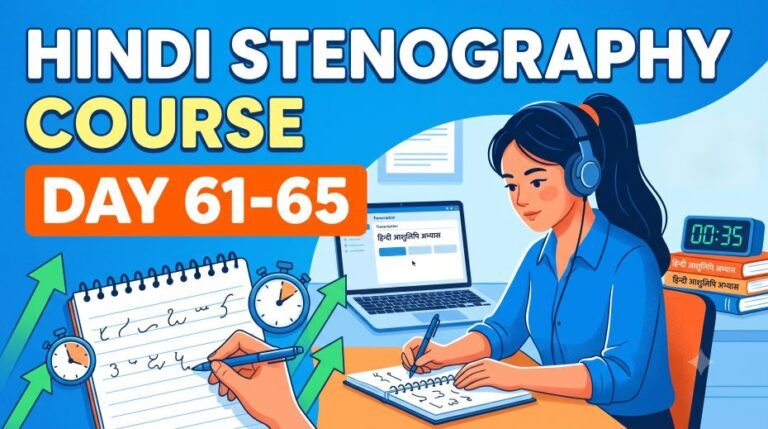 Hindi Stenography Course Day 61 - 65 5 Hindi Stenography Course Day 61 - 65