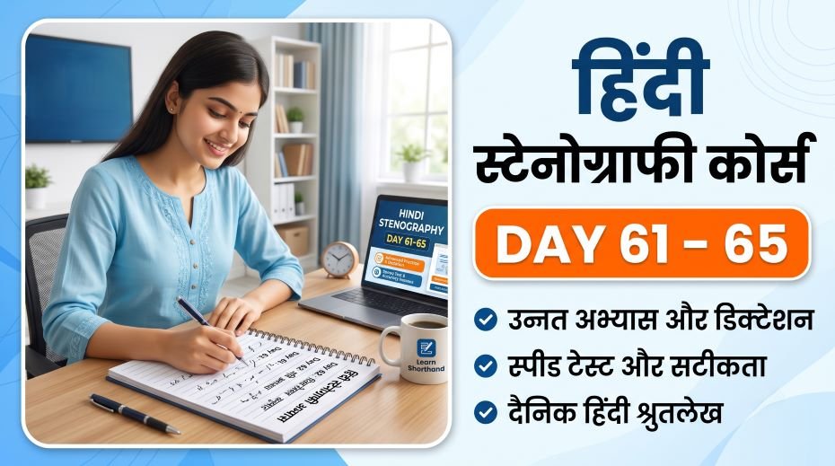 Hindi Stenography Course Day 61 - 65