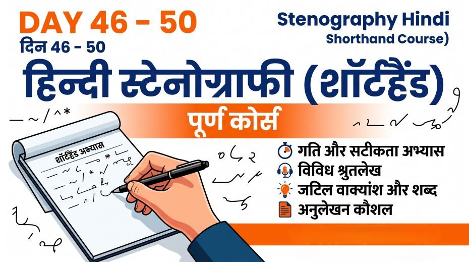 Hindi Stenography Shorthand Course (Day 46 - 50)