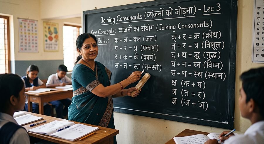 Joining Consonants (व्यंजनों को जोड़ना) - Lec 3