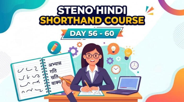 Steno Hindi Shorthand Course (Day 56 - 60) 6 Steno Hindi Shorthand Course (Day 56 - 60)