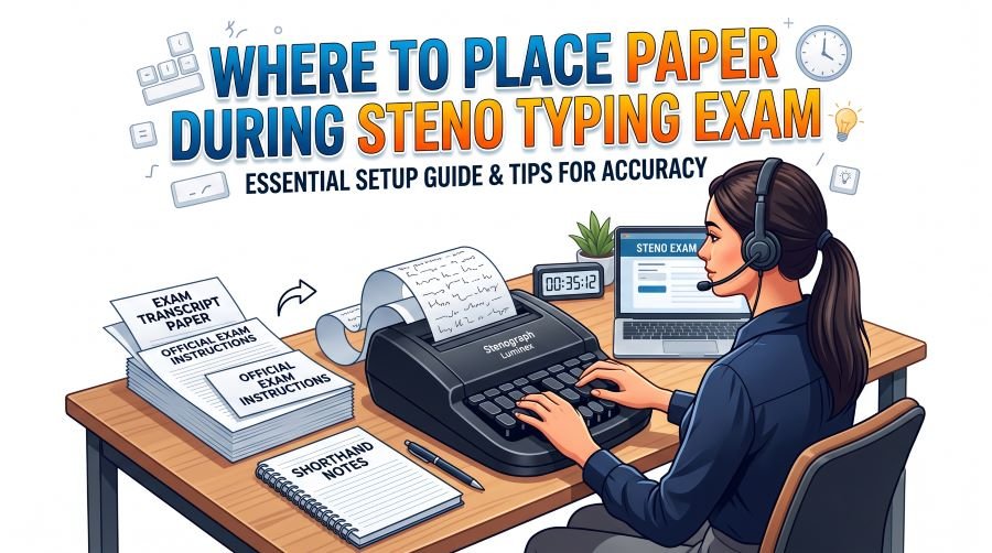 Where to Place Paper During Steno Typing Exam? 3 Where to Place Paper During Steno Typing Exam